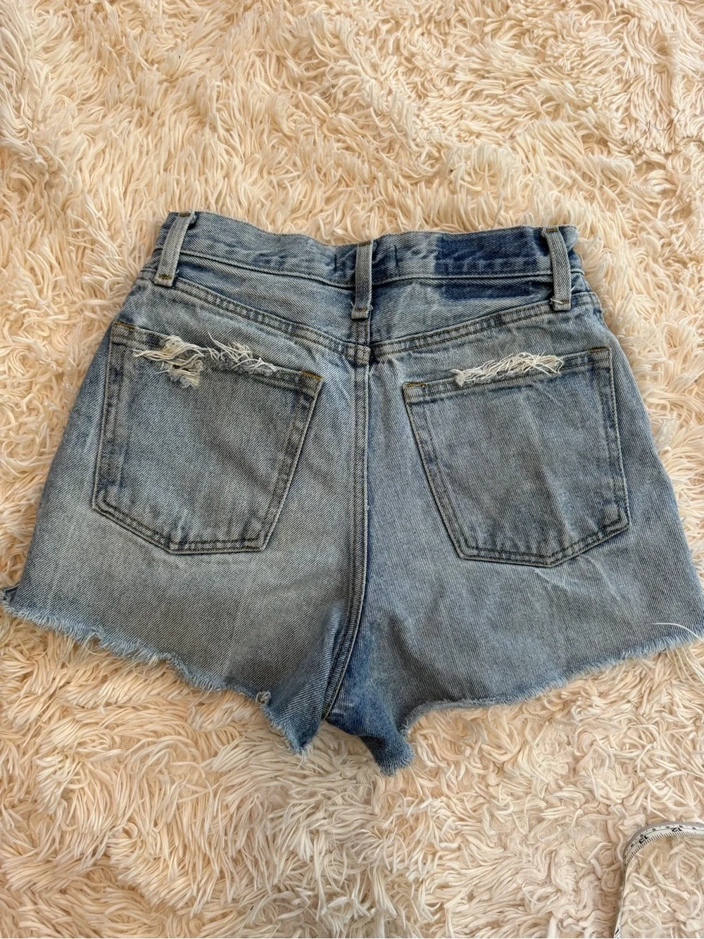 Abercrombie & Fitch Distressed Denim Shorts Light Wash Size 26